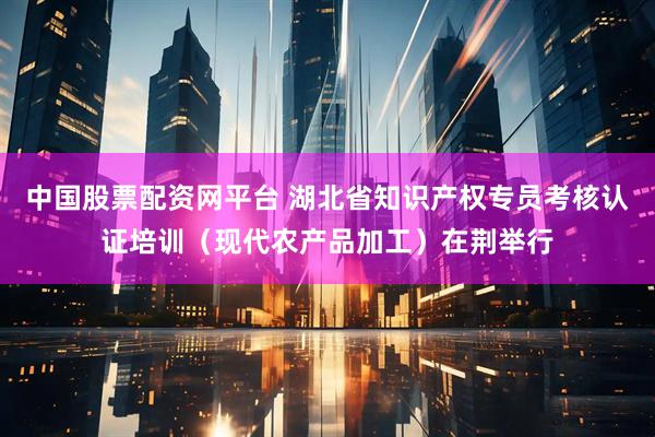 中国股票配资网平台 湖北省知识产权专员考核认证培训（现代农产品加工）在荆举行