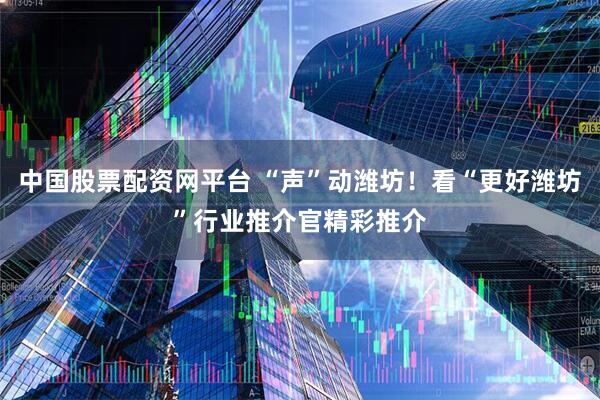 中国股票配资网平台 “声”动潍坊！看“更好潍坊”行业推介官精彩推介